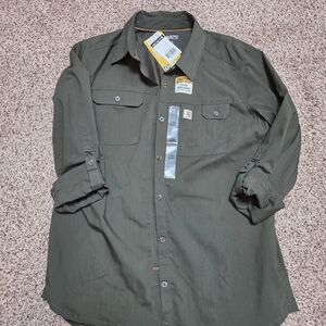 NWT Carhartt Olive Ridgefield Shirt Size L